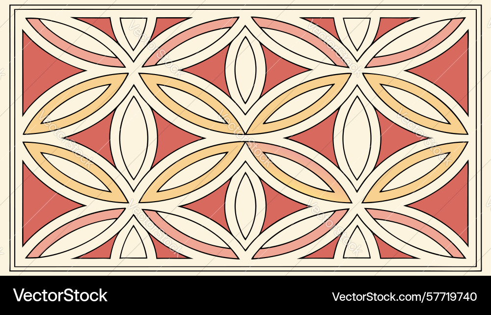 Overlapping circular motifs geometric pattern vector image