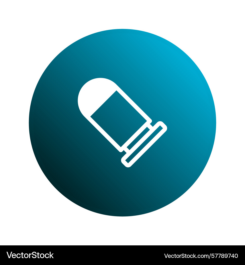 Stylized graphic of a bullet inside gradient vector image