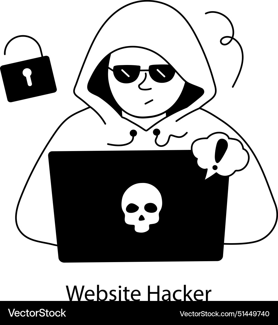 Website hacker Vector Image