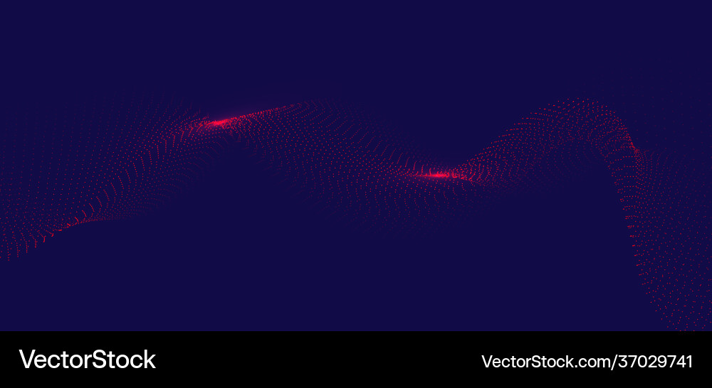 Abstract flowing red wavy lines dots particles Abstract flowing red wavy lines dots particles vector image