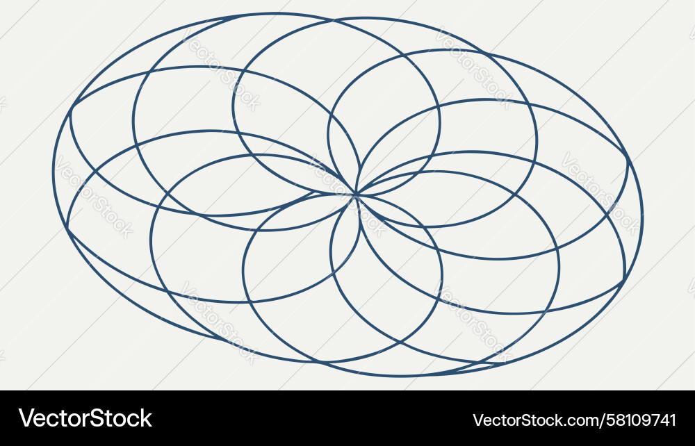 Intricate Geometric Circle Pattern Vector Image