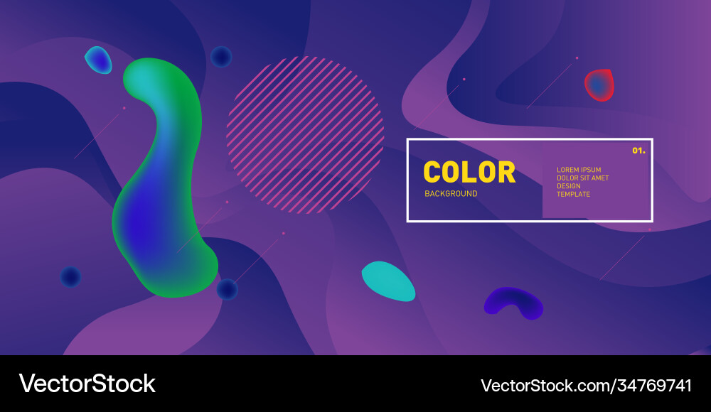 Liquid color background design fluid gradient vector image