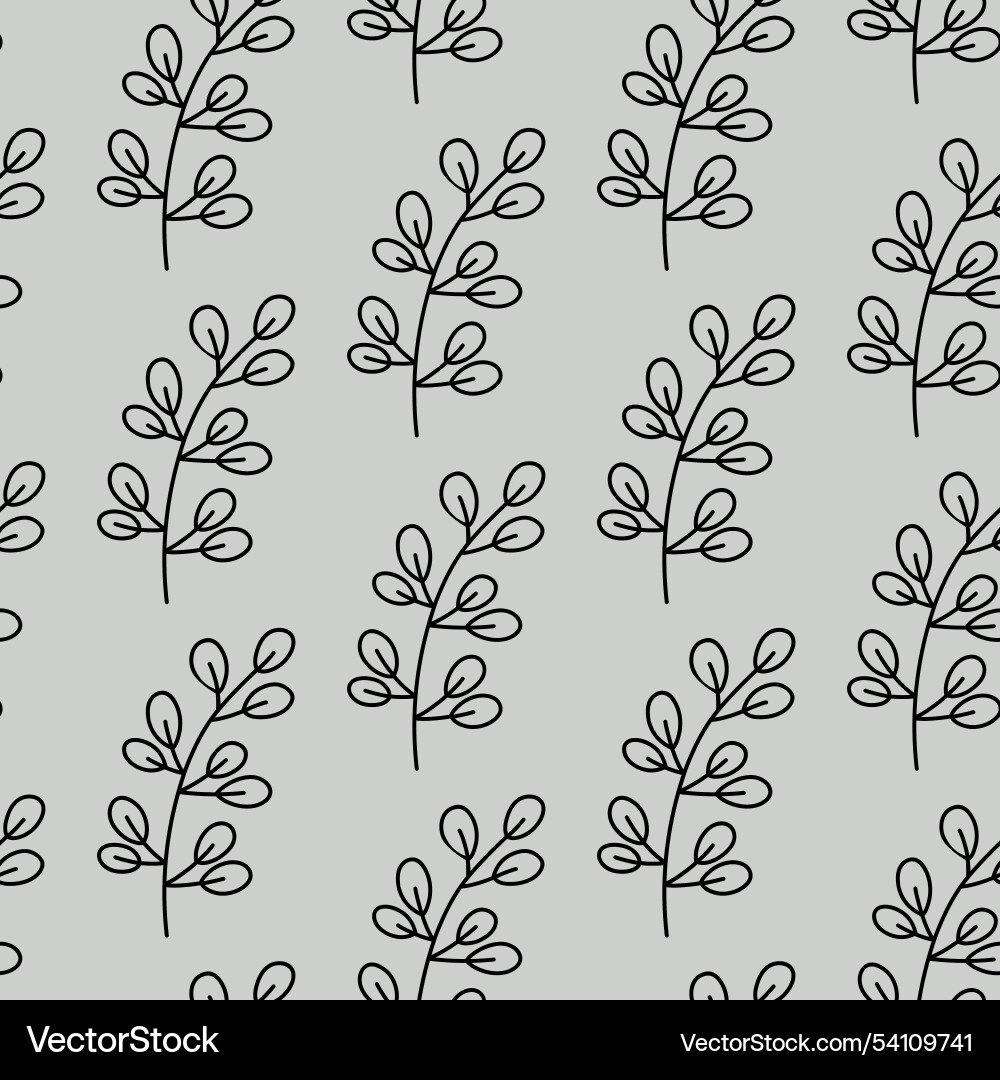 Minimalistic botanical seamless pattern Minimalistic botanical seamless pattern vector image