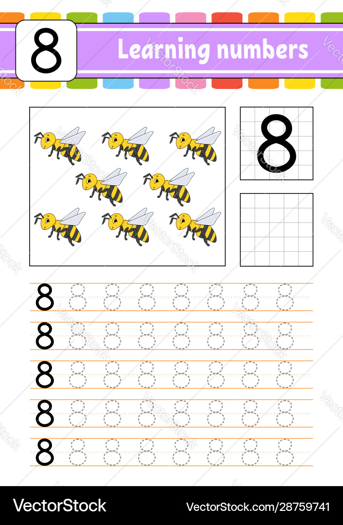 Trace and write handwriting practice learning Trace and write handwriting practice learning vector image