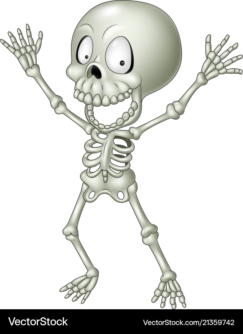 Cartoon funny human skeleton