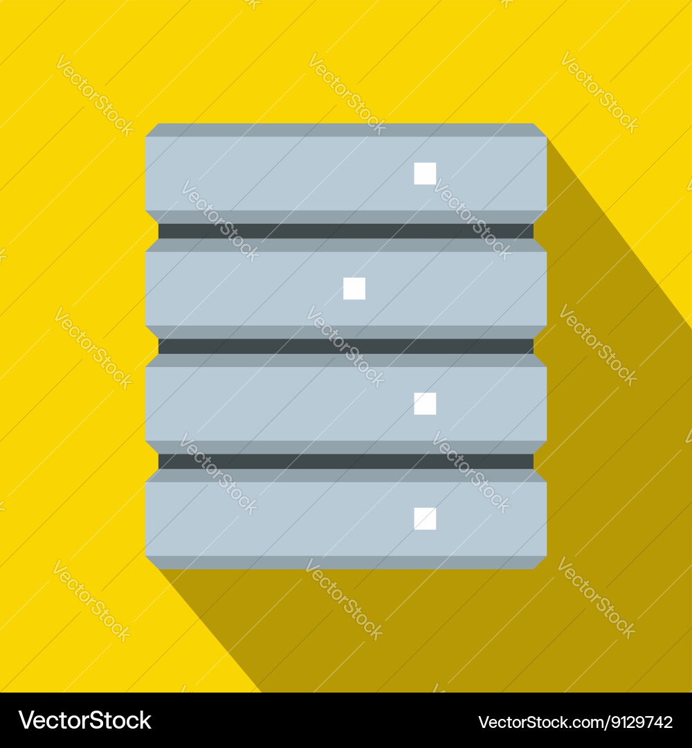 Database icon in flat style vector image