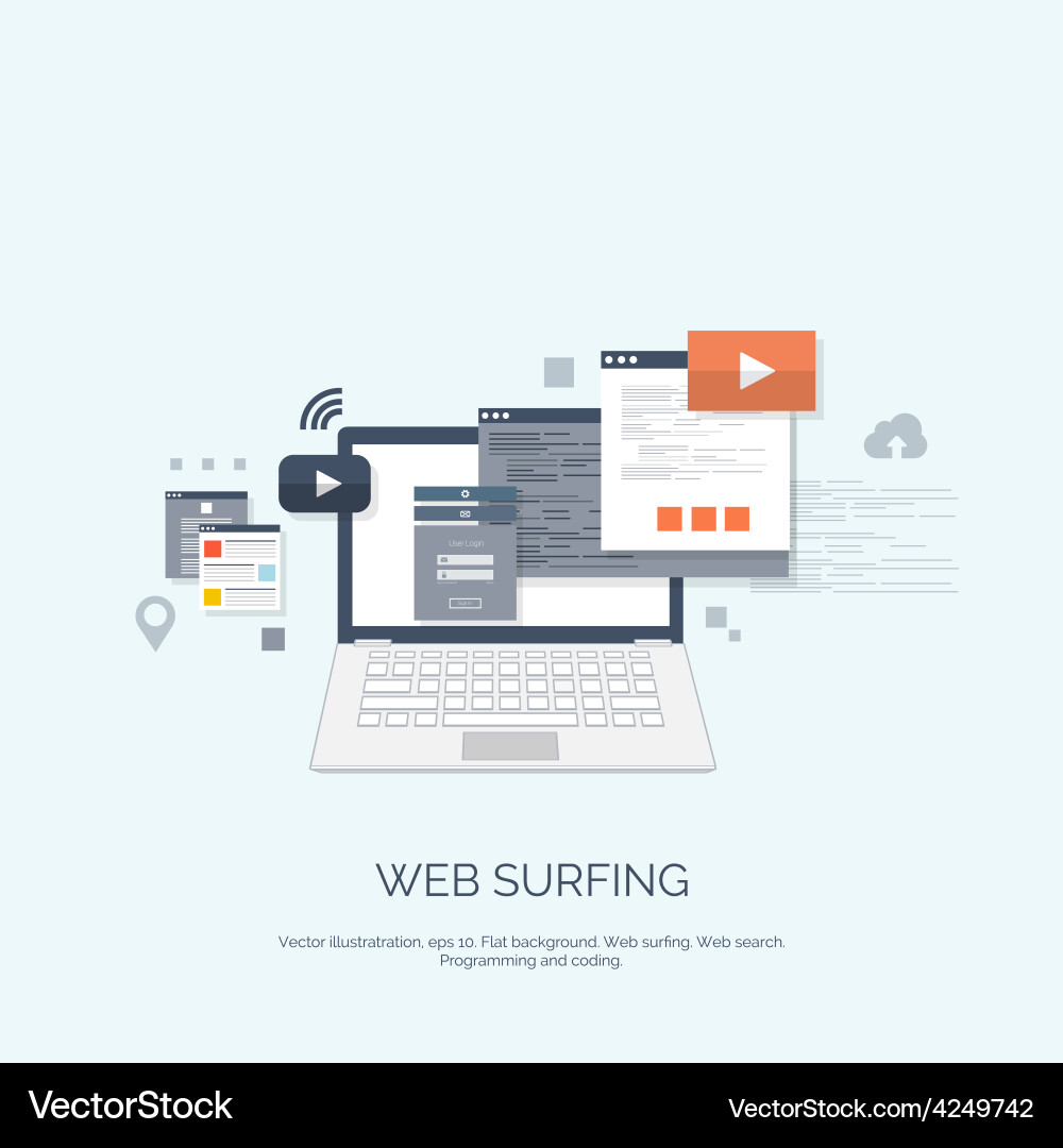 Flat computing background vector image