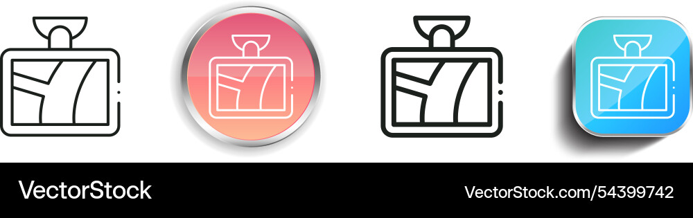 Gps navigation icon thin linear regular Gps navigation icon thin linear regular vector image