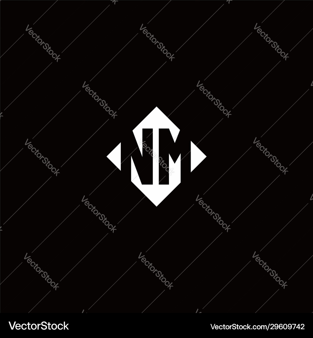 Monogram logo design with diamond square shape – Royalty-Free Vector ...
