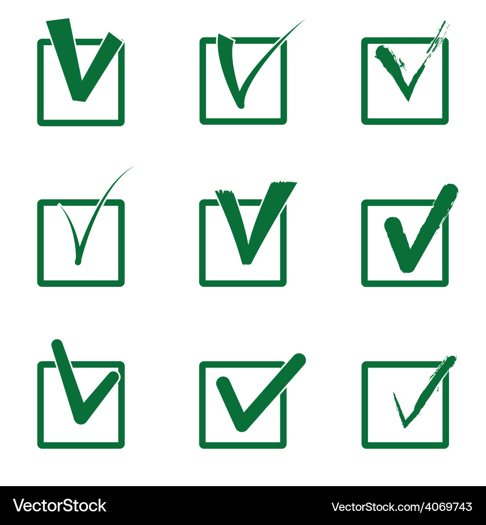 Checkboxes Vector Image