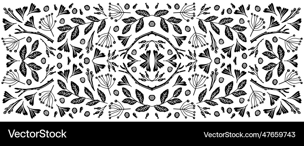 Elegant Autumn Leaf Pattern vector image