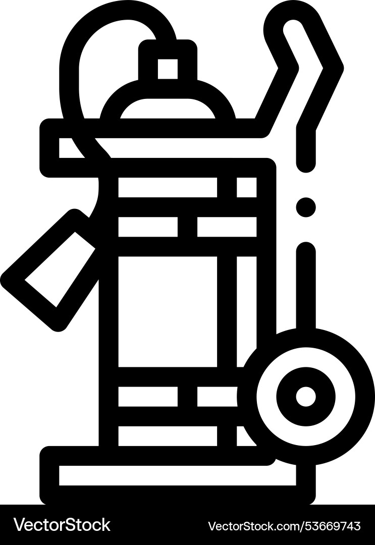 Extinguishing icon thin linear style design Extinguishing icon thin linear style design vector image