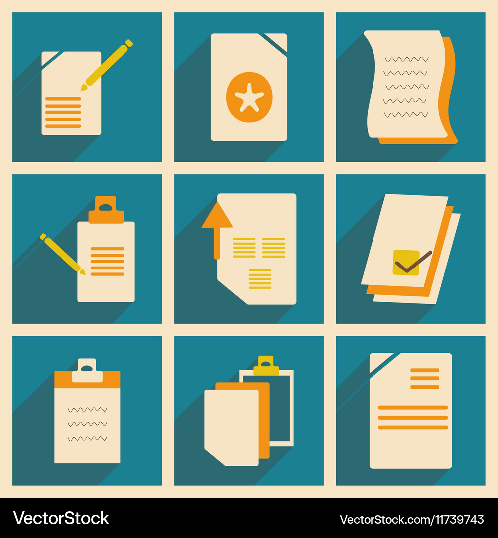 Flat with shadow concept and mobile application Vector Image