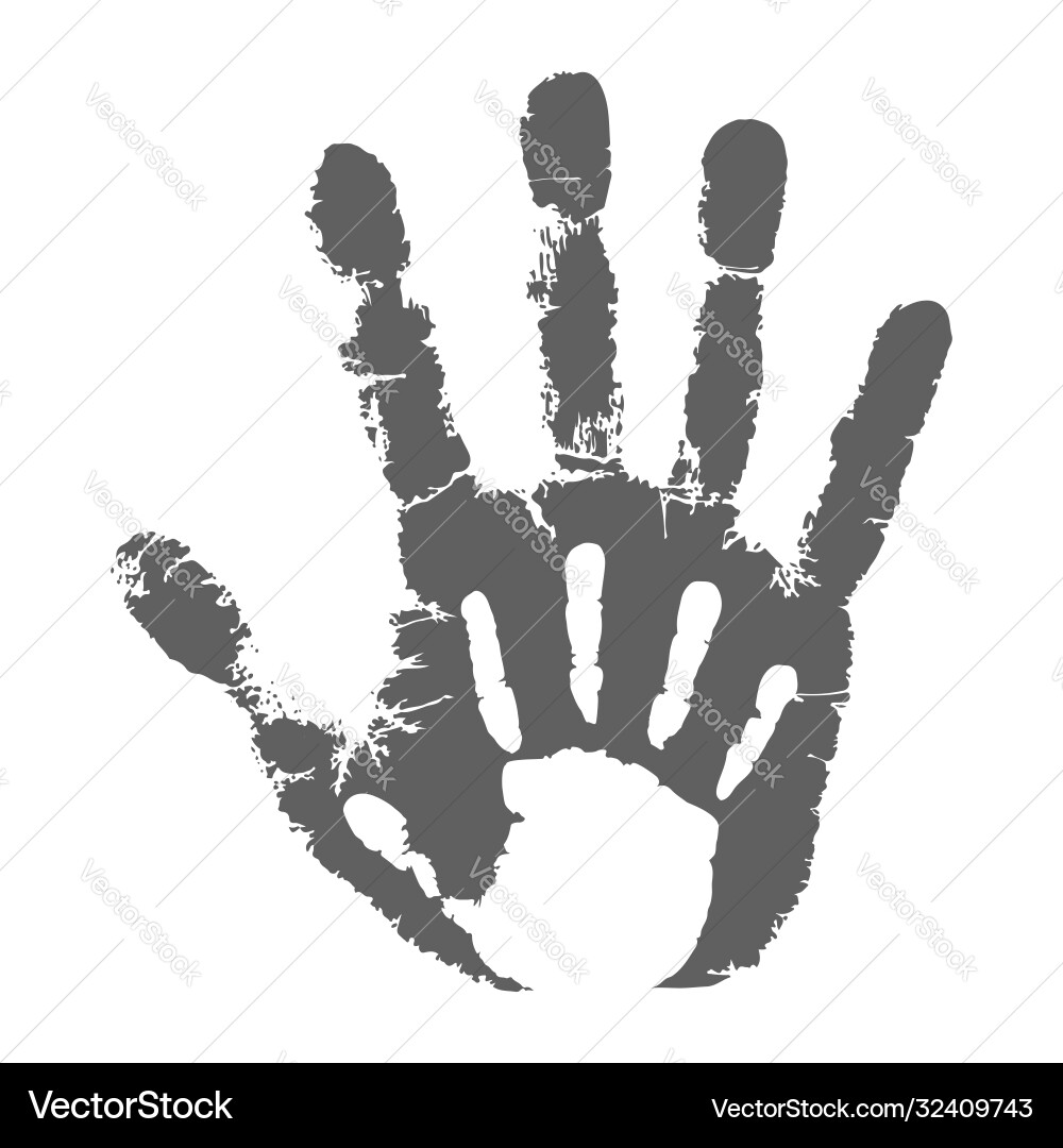 Handprint Connection Vector Image
