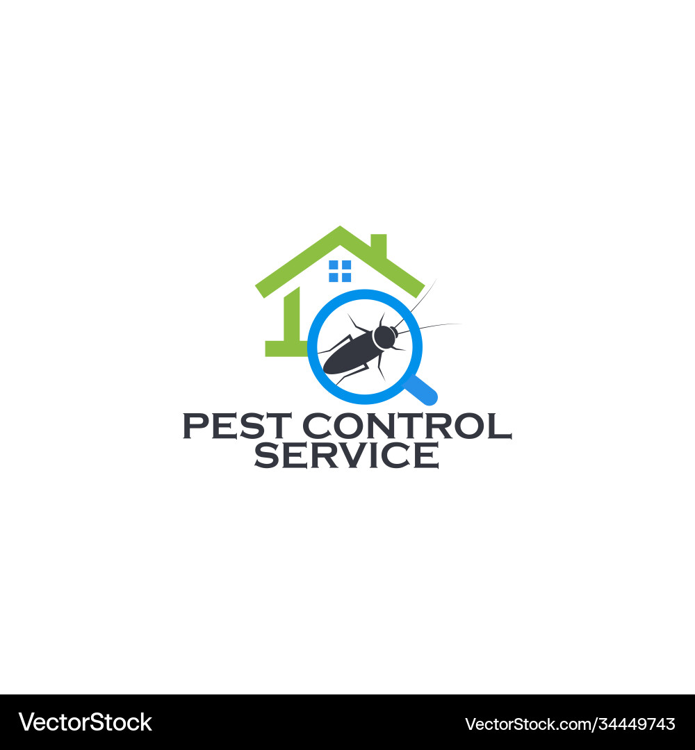 Pest control service logo concept prevention Vector Image