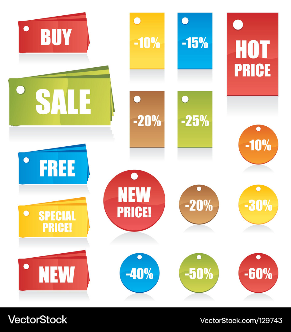 Tag Set - Collection of Labels Vector Image