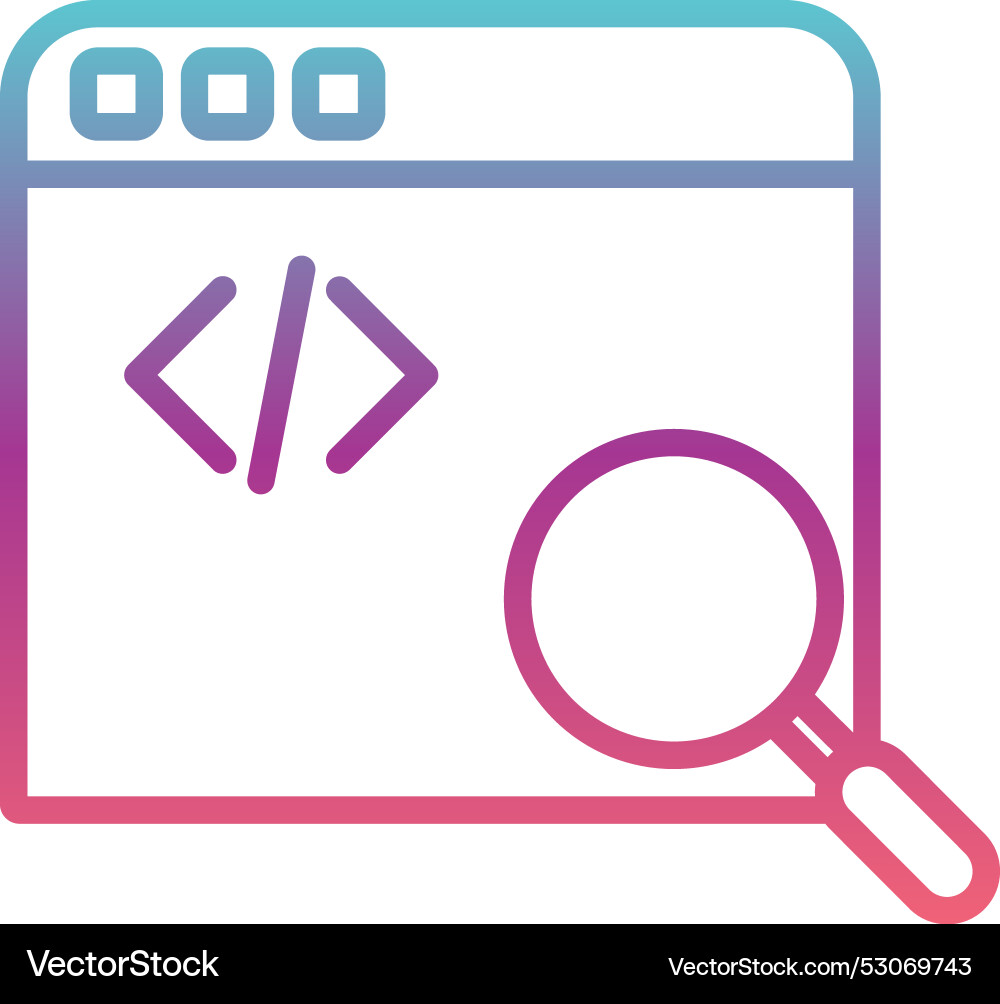 Web development line gradient design vector image