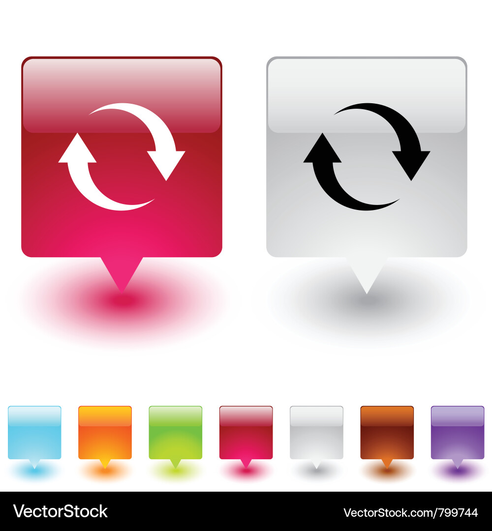 Circular Refresh Button Vector Image