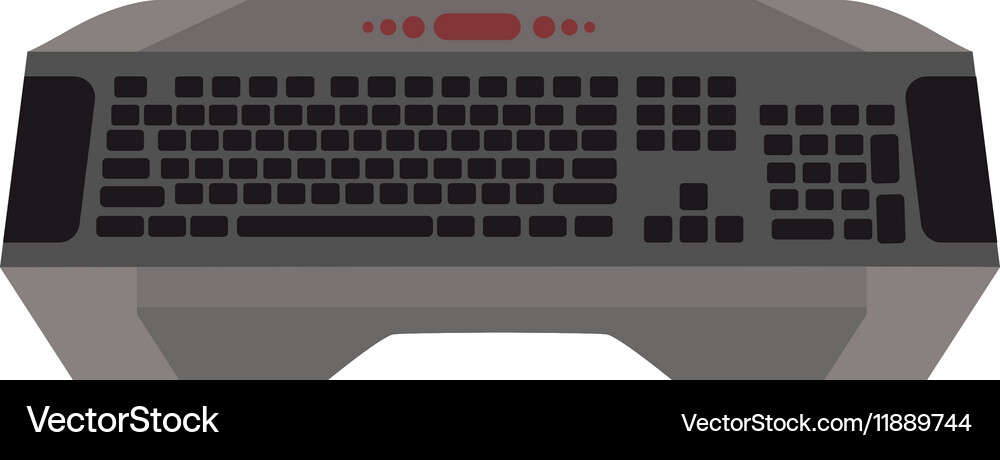 Computer keyboard flat icon Vector Image
