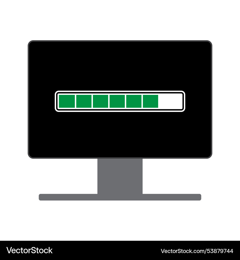 Computer loading icon vector image