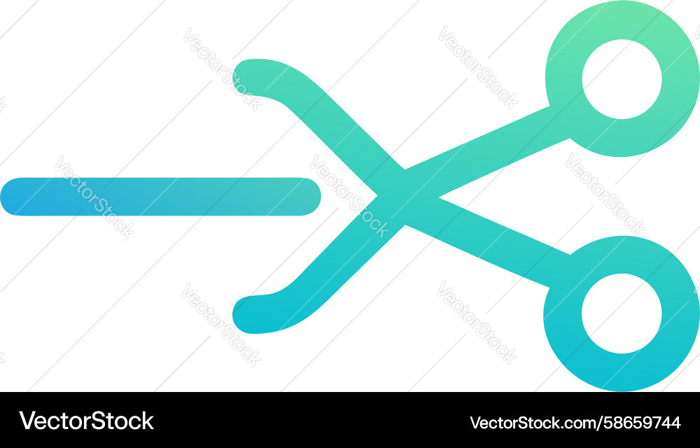 Diagonal scissors icon quick cut or remove symbol Vector Image
