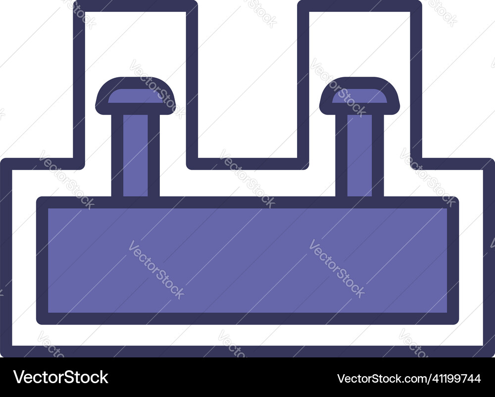 Electrical connection terminal icon Electrical connection terminal icon vector image