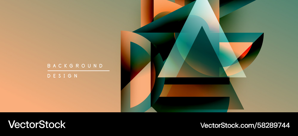 Geometric Overlap Abstract Background Vector Image
