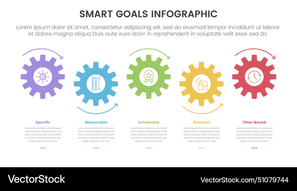SMART Goals Framework - Setting Strategy vector image