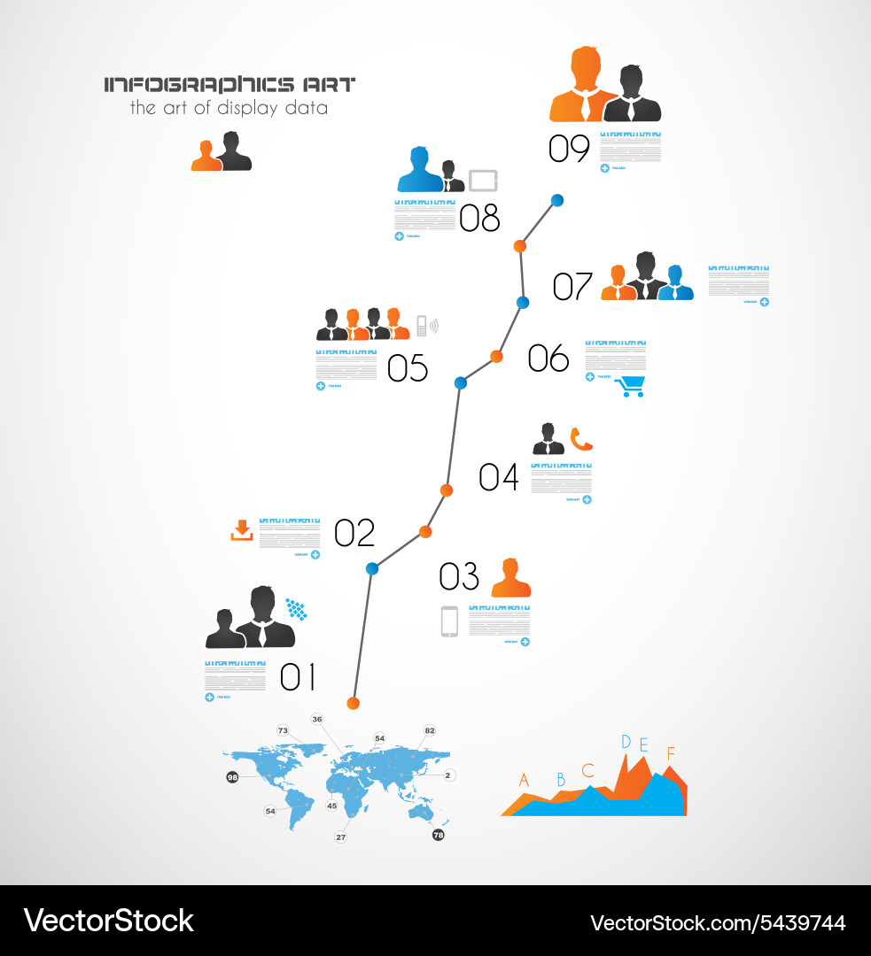 Timeline to display your data with infographic vector image