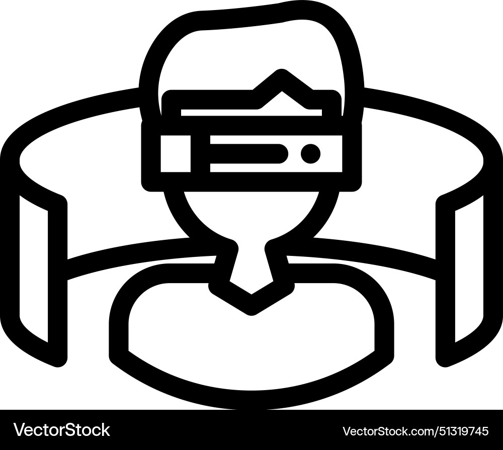 360 degrees icon thin linear style design Vector Image
