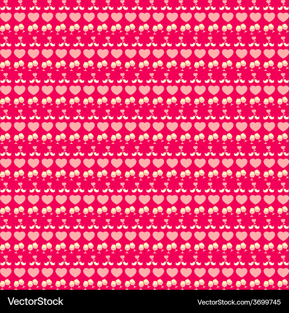 Heart Valentine Seamless Pattern Royalty Free Vector Image