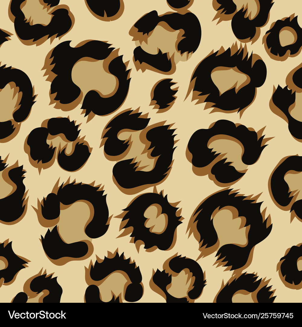 Leopard Print Seamless Pattern Vector Image