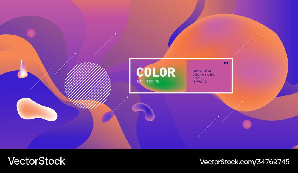 Liquid color background design fluid gradient Vector Image