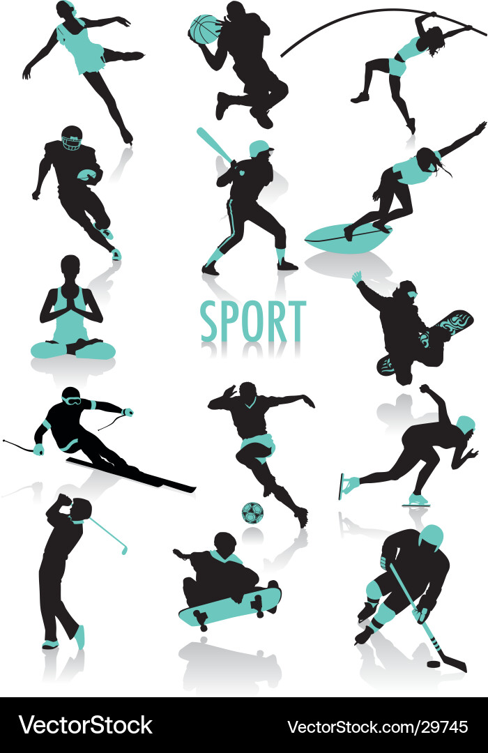 Sports Silhouettes Vector Image