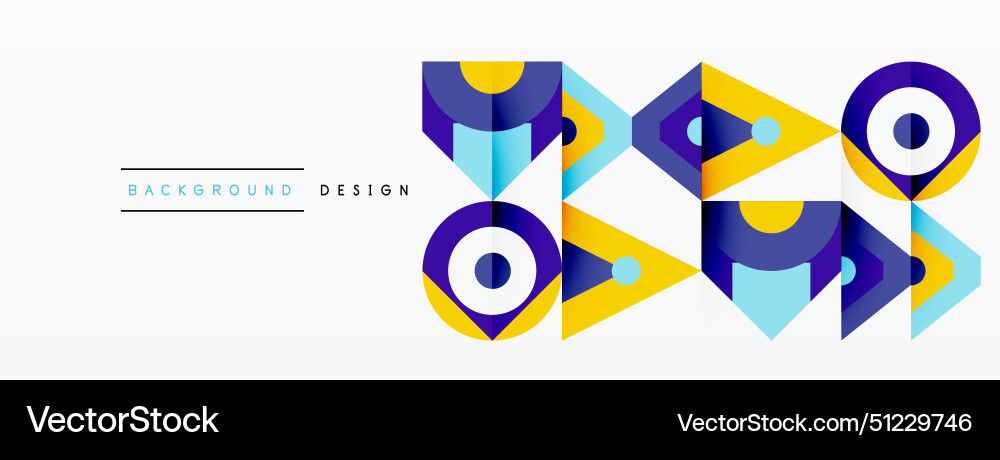 A colorful geometric pattern with arrows Vector Image