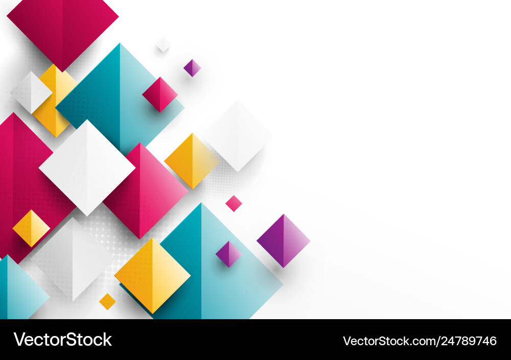 Abstract 3D Geometric Background Vector Image