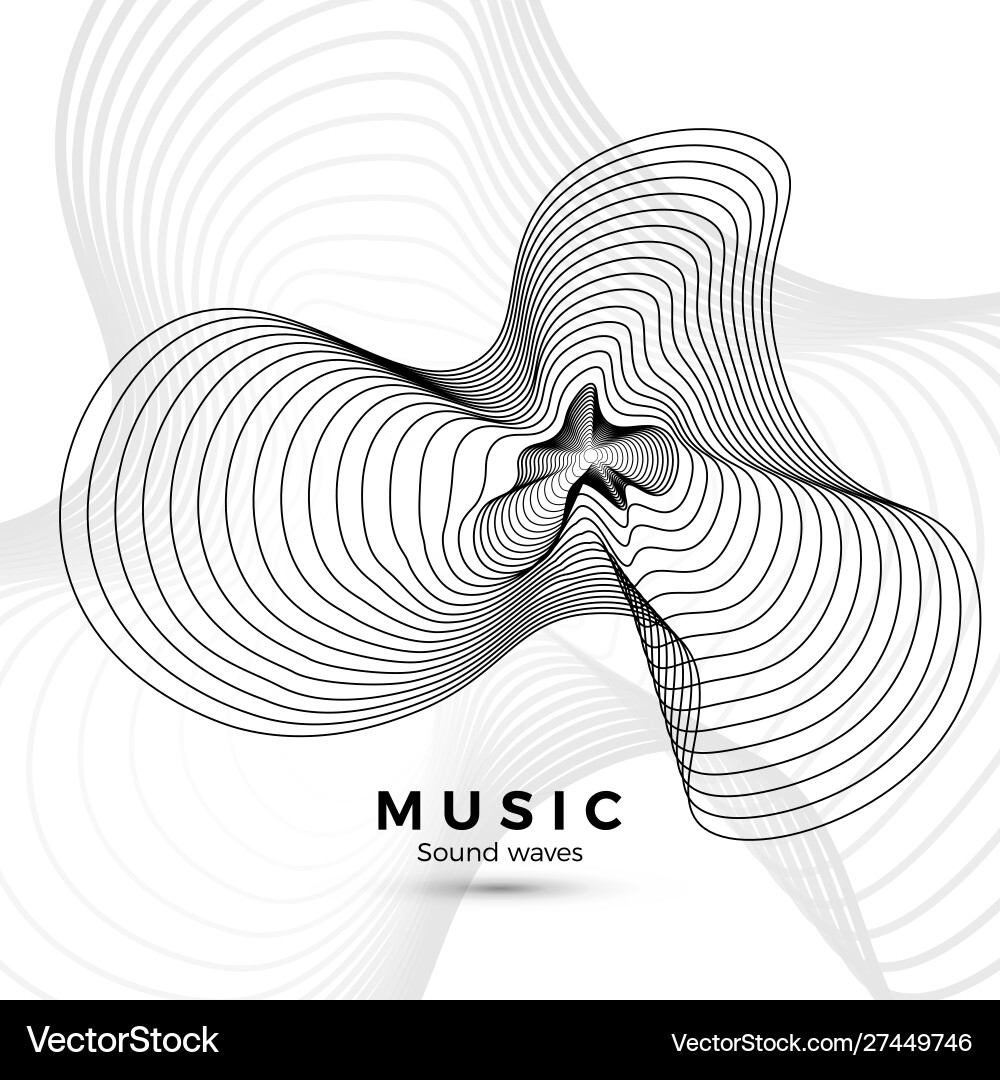 Abstract Sound Wave Pattern vector image