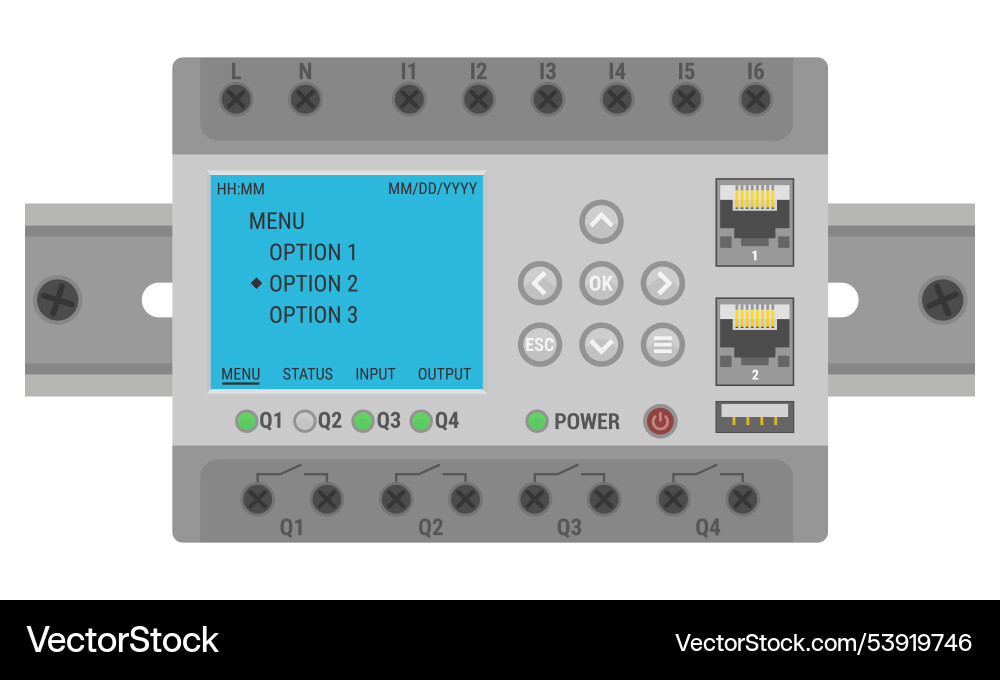 Programmable logic controller vector image