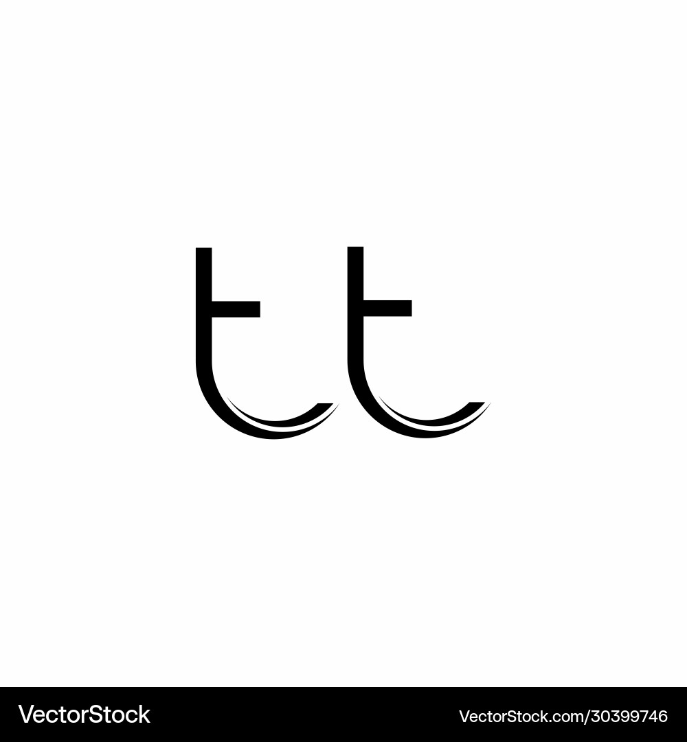 Tt logo monogram with slice rounded modern design Vector Image