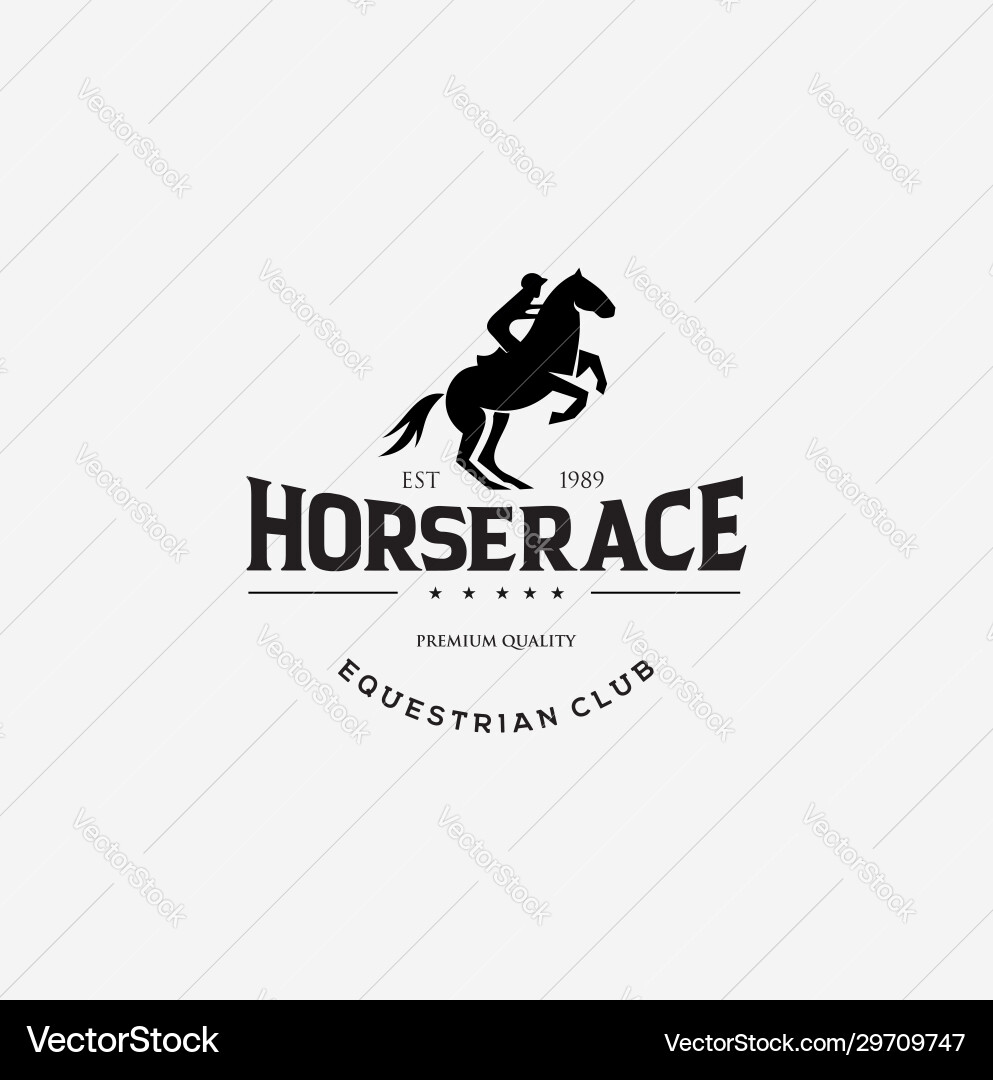 Reining Horse Race Logo Vector Image