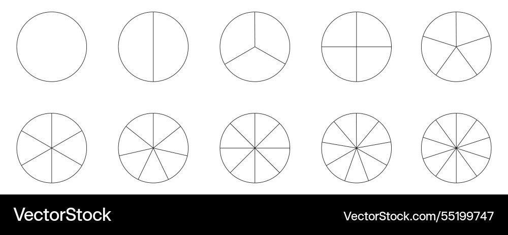 Segment slice icon pie chart template Vector Image
