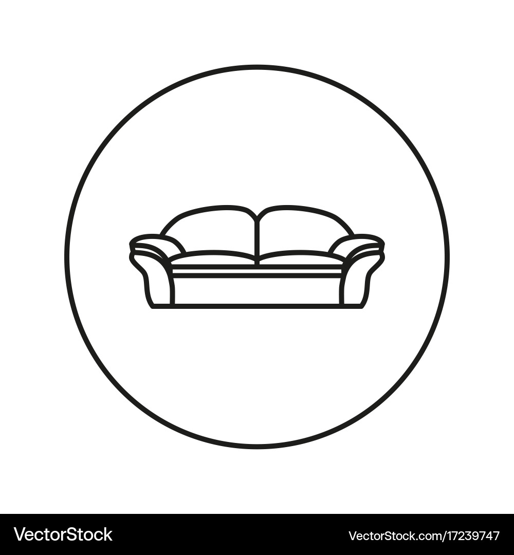 Soft sofa icon Royalty Free Vector Image - VectorStock
