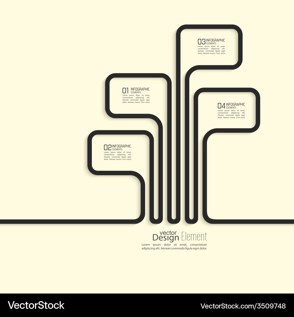 Ribbon in the form of frames with shadow and space vector image
