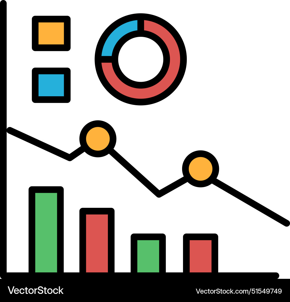 A graph with circle in the middle A graph with circle in the middle vector image