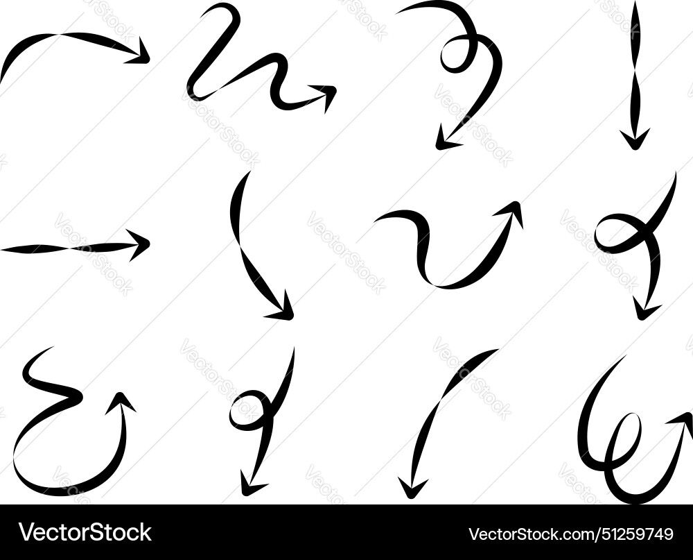 Abstract arrow direction shape curved line Vector Image