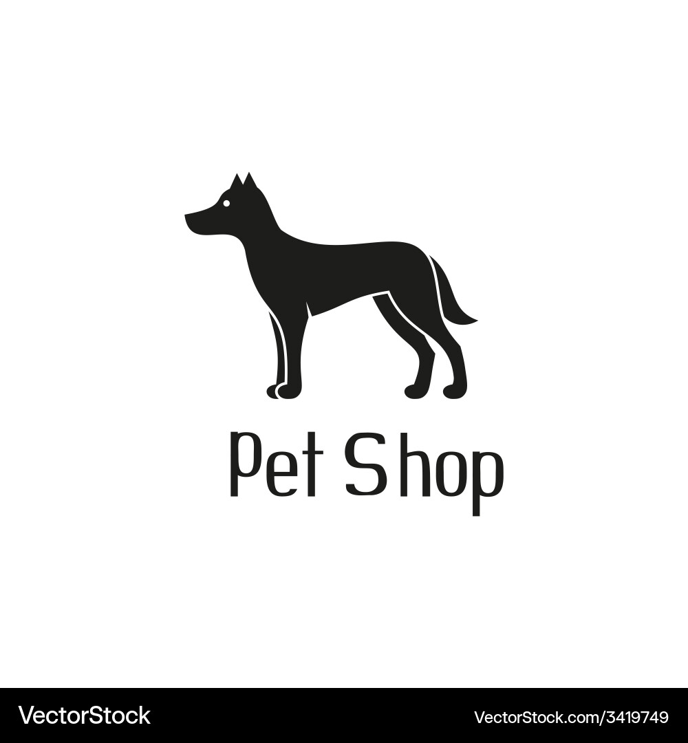 Adorable Pet Shop Logo Vector Image