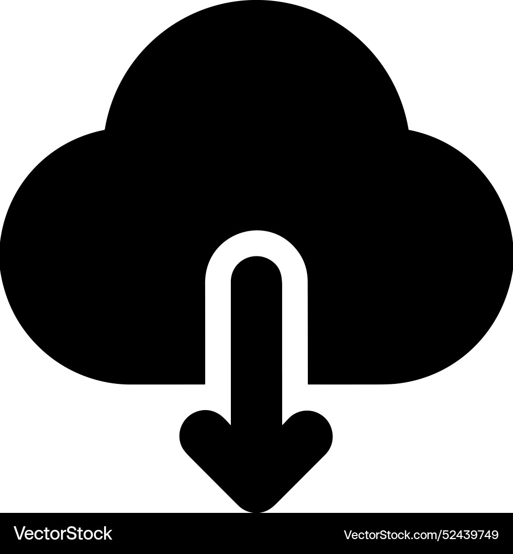 Cloud storage icon symbol image of the database Vector Image