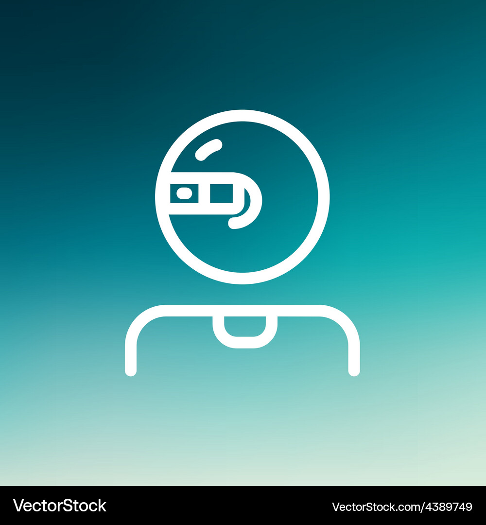 Computer web camera thin line icon Vector Image