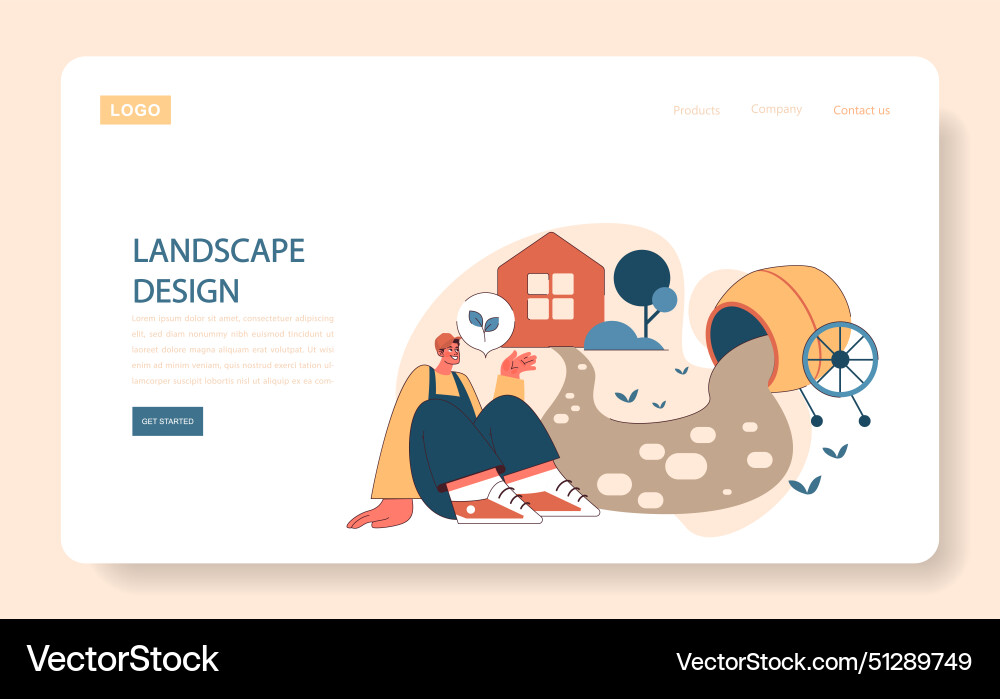 Landscape design concept creative Royalty Free Vector Image