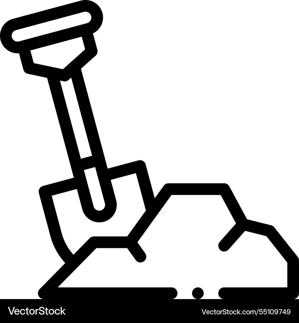 Mining icon thin linear style design isolated Mining icon thin linear style design isolated vector image